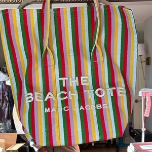 Marc Jacobs Multicolor Striped Beach Tote